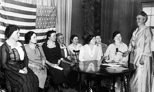 #metoo movement roots in women workers rights: Rose Schneiderman, third from the right